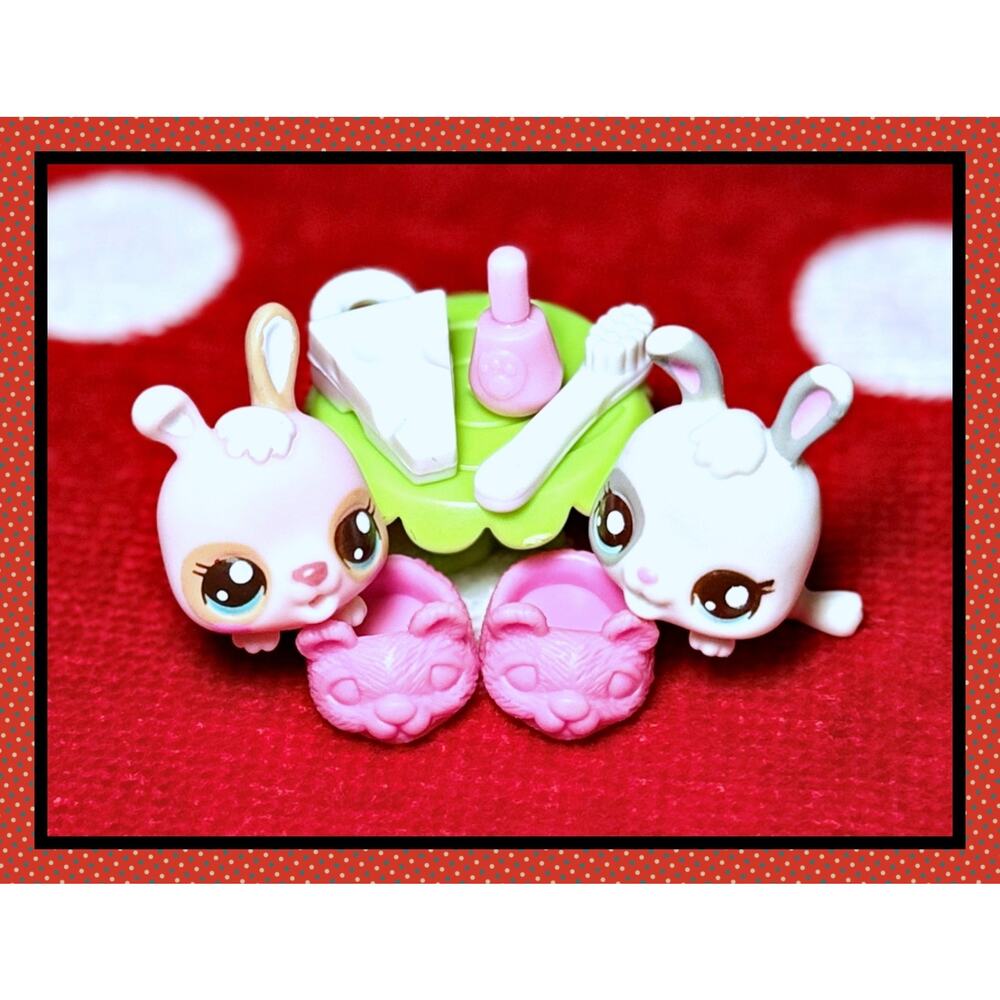 Authentic LPS Littlest Pet Shop #2669 #2629 Cutest Pets Baby Bunny Rabbit Nap - Picture 2 of 8